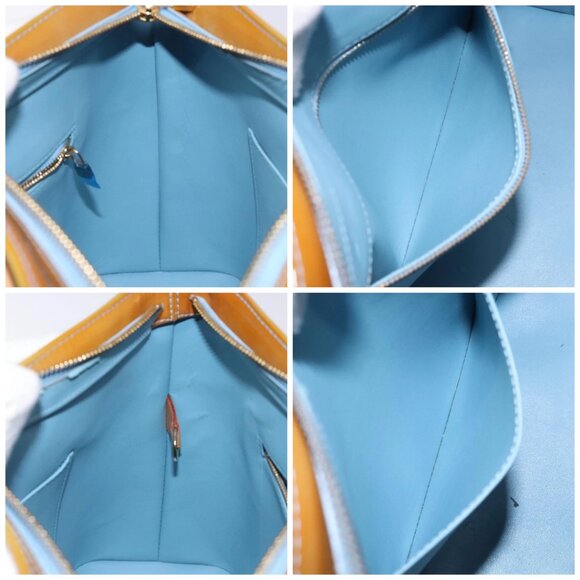 LOUIS VUITTON Monogram Vernis Houston Hand Bag Baby Blue M91005 LV Auth 132764 - Picture 16 of 16